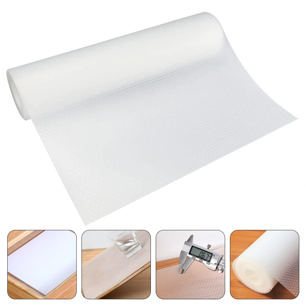 1 Roll of Kitchen Drawer Liner Anti-slip Cabinet Cushion Household Shelf Liner Transparent Mat