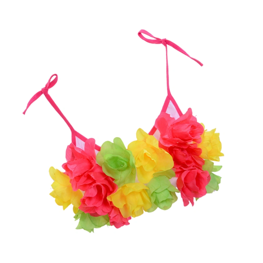 Hawaii Grass Dance Cloth Beautiful Hawaii Flower Performance Costume for Girl Kid Child