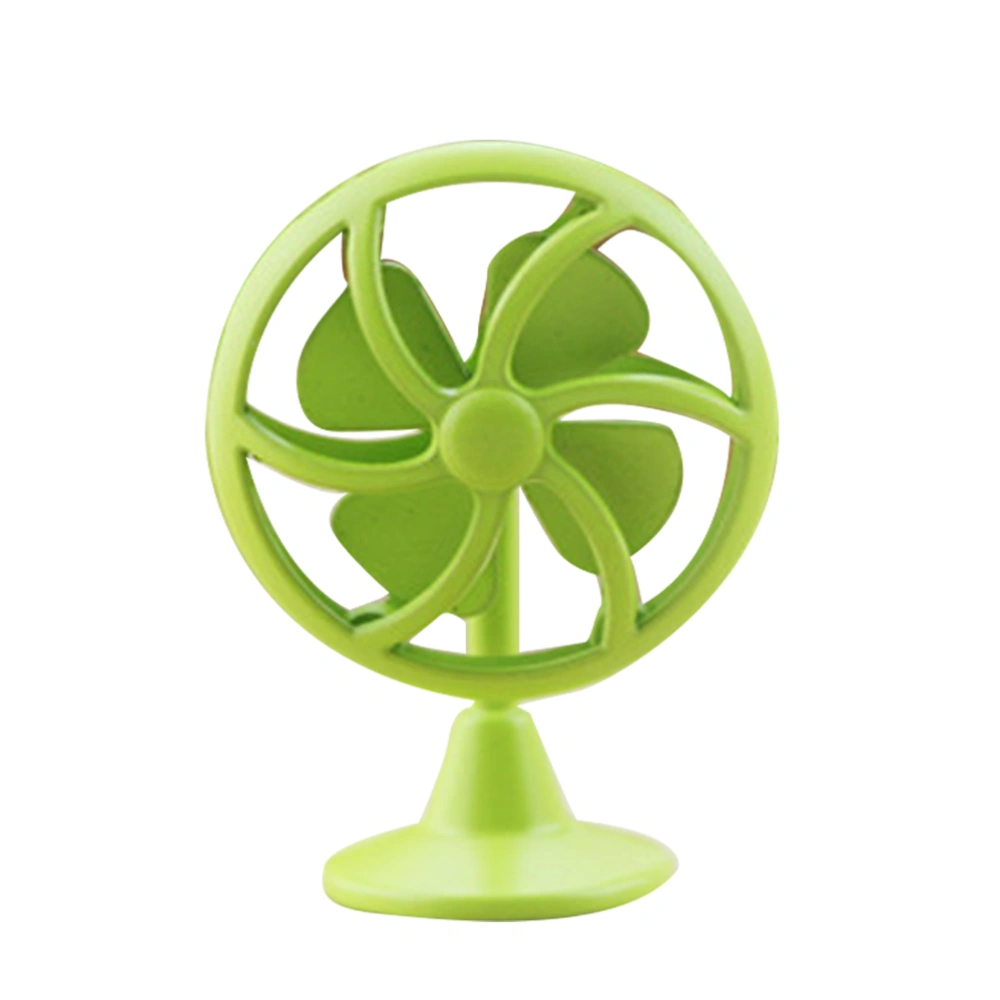 1PC Mini Air Fan Model Decor Miniature Scene Air Fan Model Alloy Air Fan Model Crafts Novel Mini House Accessories for Office Cafe Home Decor (Green)