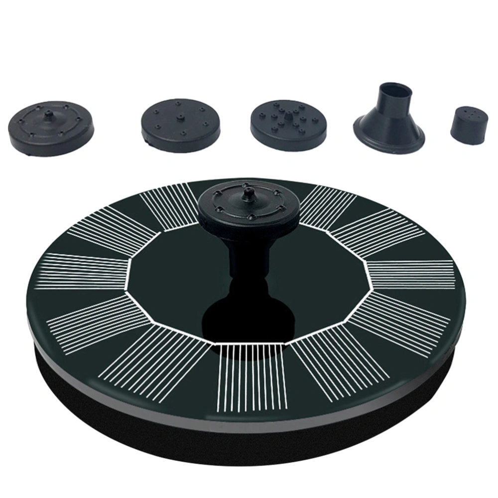 1PC Solar Floating Fountain Miniature Water Fountain Small Garden Pool Pond Fountain Outdoor Solar Panel Fountain for Pool Pond Garden Use (Black)