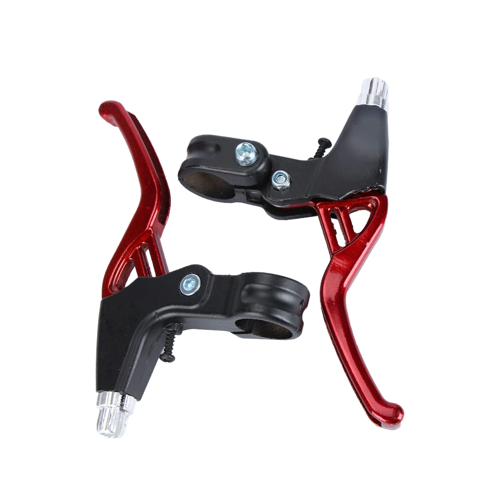1 Pair V-Brake Lever Handlebar Brakes Brake Lever Brake Handle for Mountain Road Bike (Red)