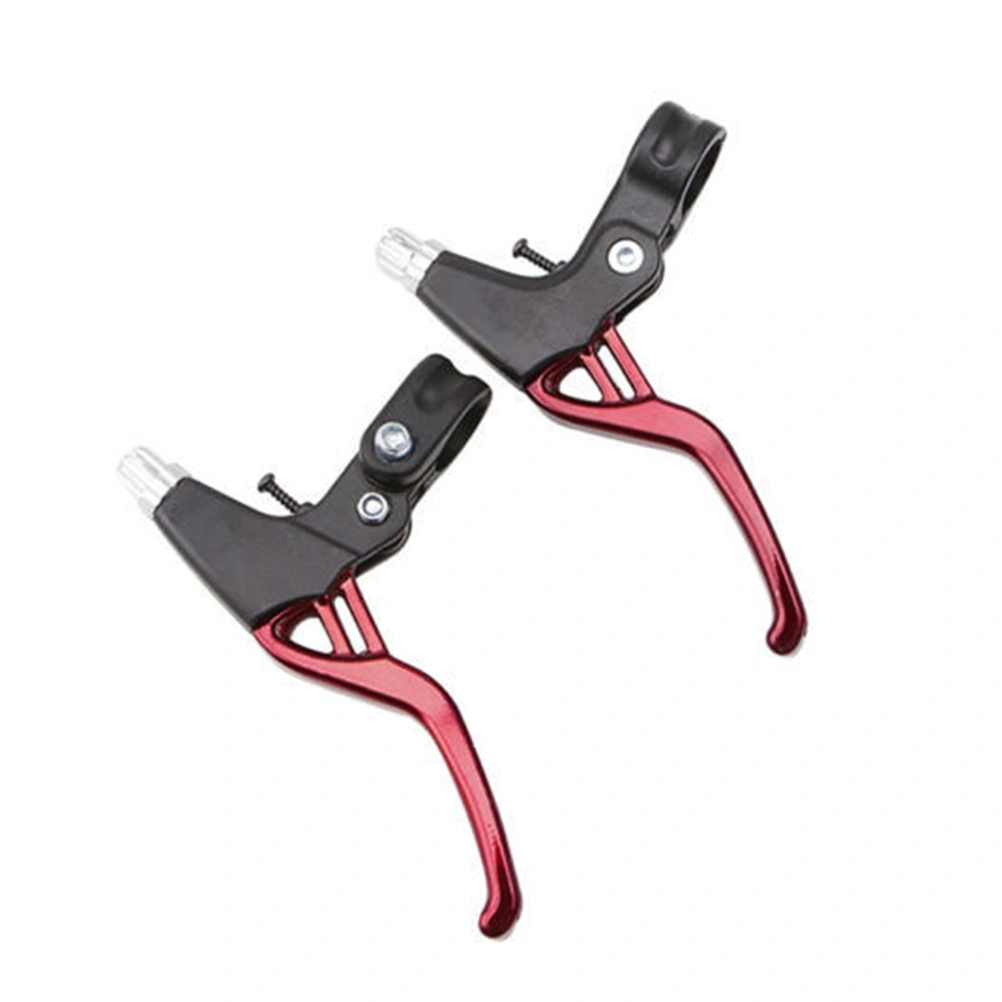 1 Pair V-Brake Lever Handlebar Brakes Brake Lever Brake Handle for Mountain Road Bike (Red)