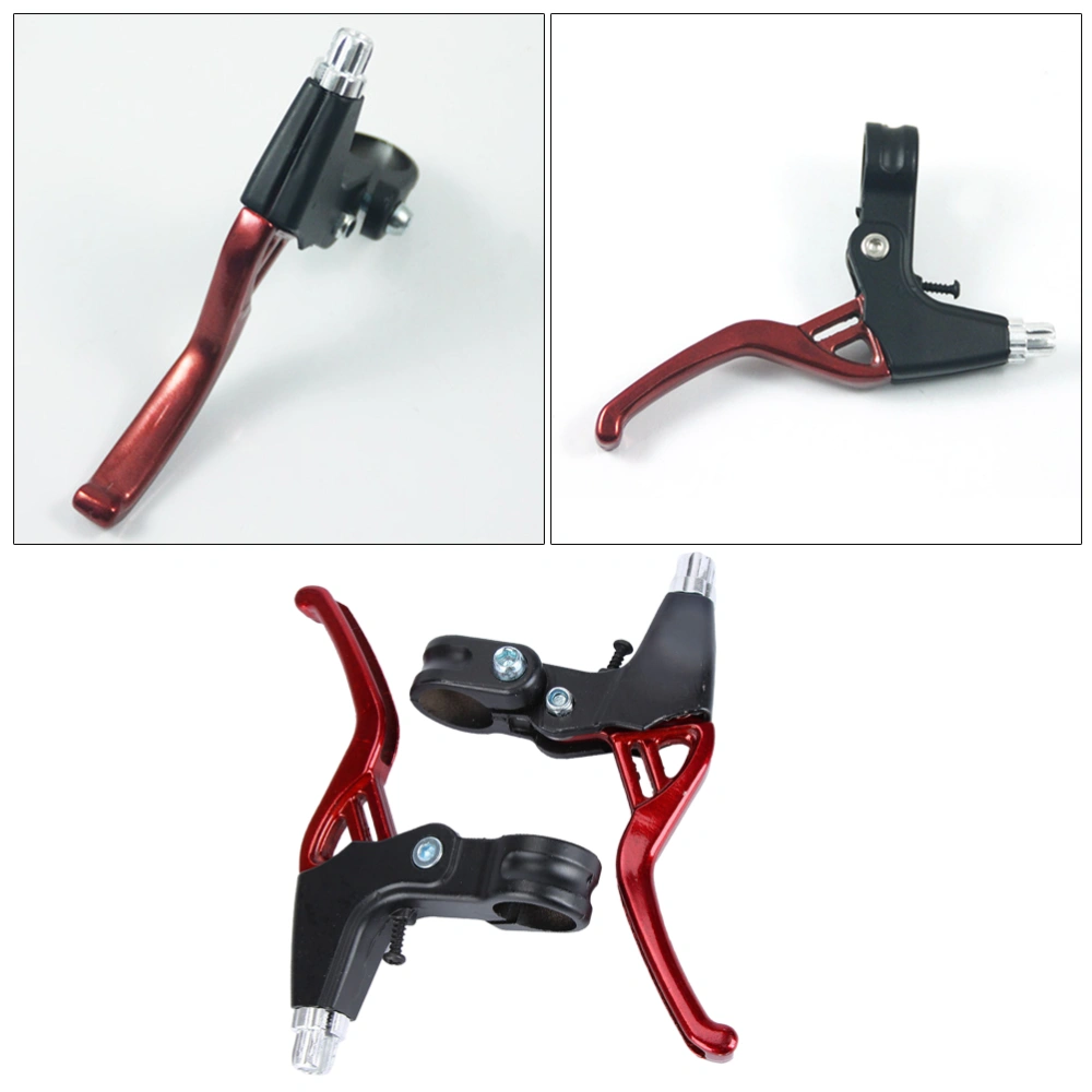 1 Pair V-Brake Lever Handlebar Brakes Brake Lever Brake Handle for Mountain Road Bike (Red)