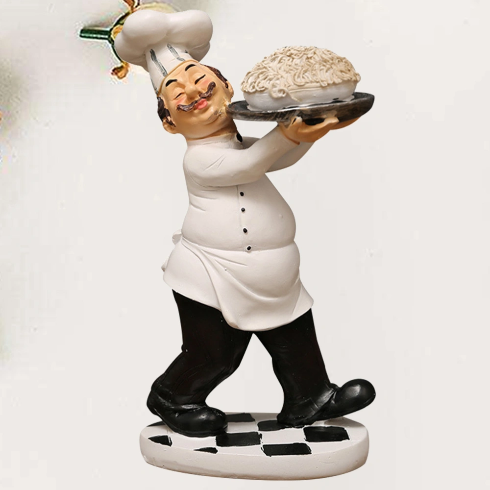 1pc European Style Chef Model Mini Cook Statue Resin Figurine for Restaurant Cafe Cake Shop Decoration (Ramen Chef)