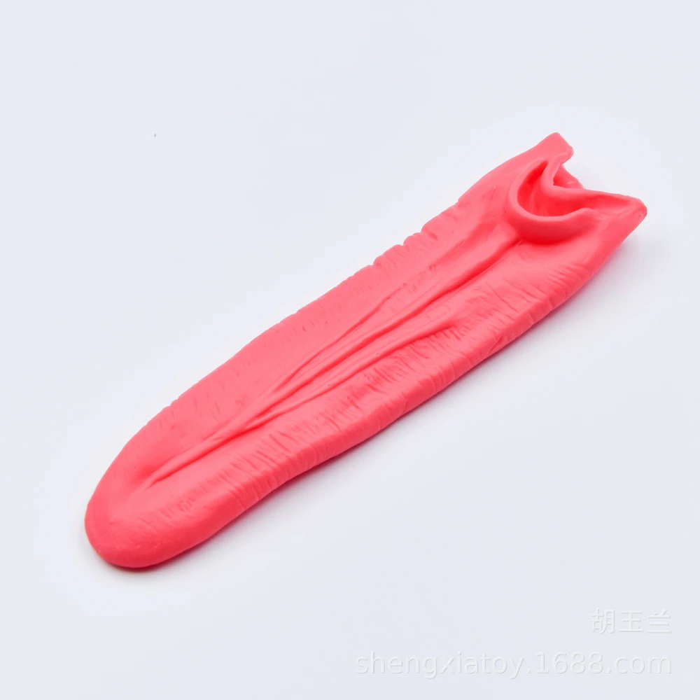 Fake Tongue Artificial Tongue Prop Cosplay Rubber Funny Halloween Prank Trick Tongue Toy