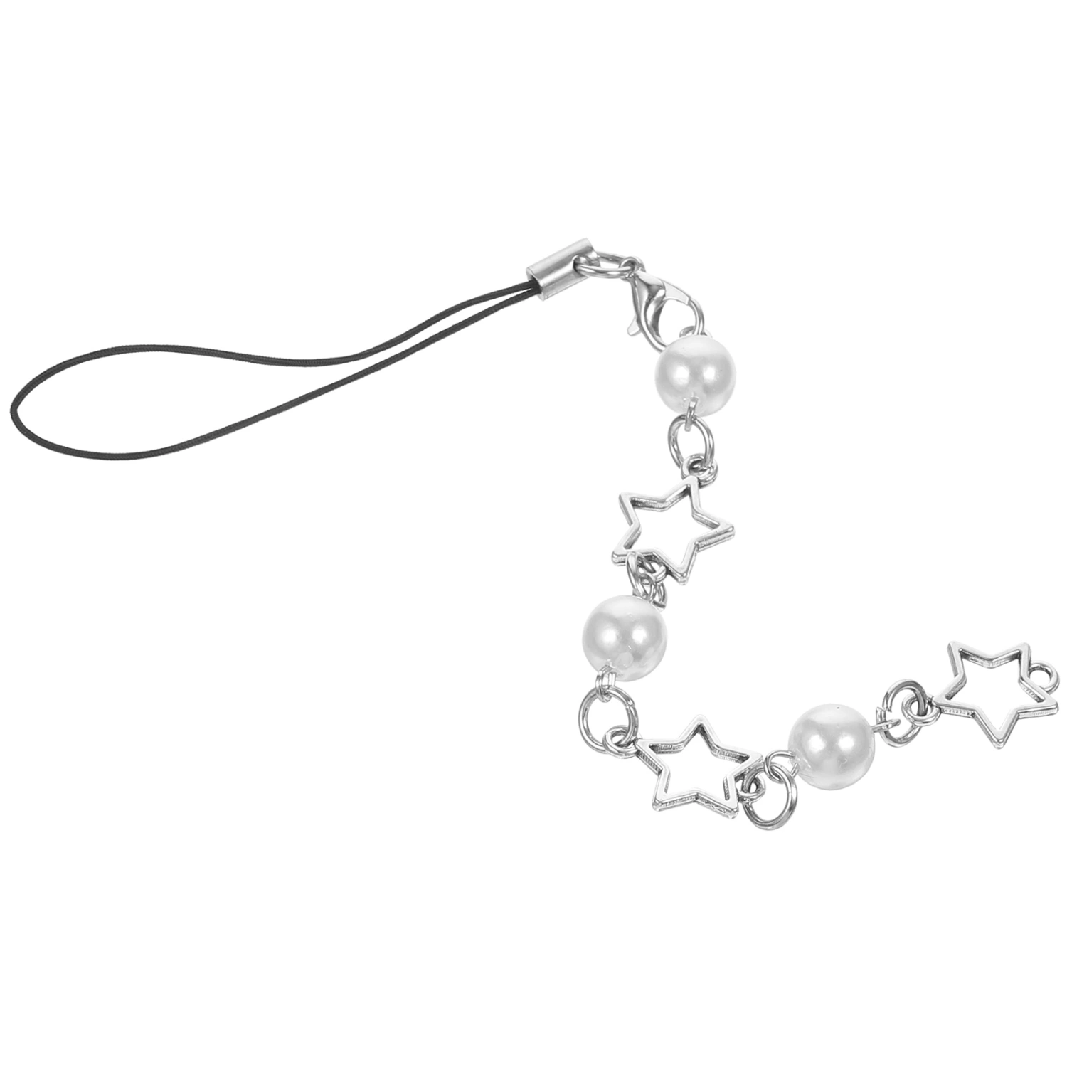 Phone Charm Phone Lanyard Wrist Strap Star Shape Beaded Phone Chain Decoration