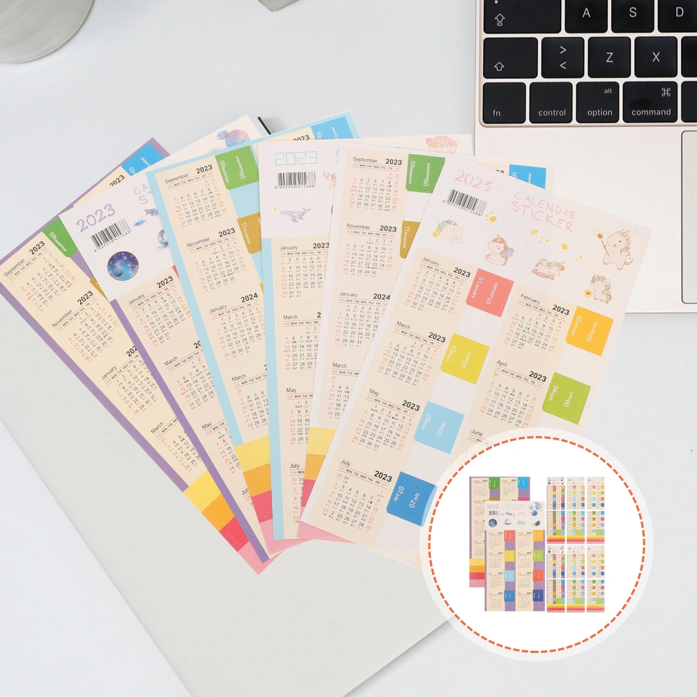 9 Packs of Calendar Stickers 2023 Schedule Calendar Stickers Monthly Planner Stickers Sticky Tabs