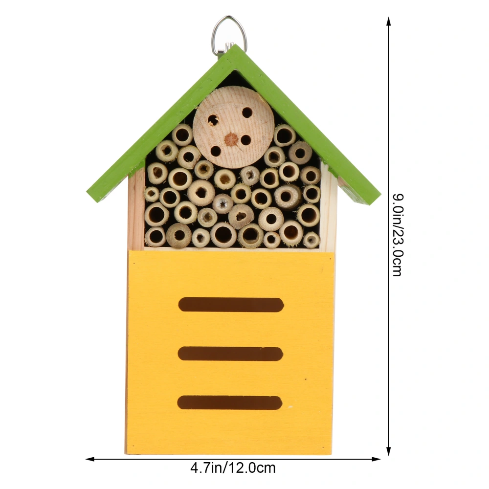 1Pc Wooden Insect House Outdoor Insect Nest Gardening Bee House Adornment