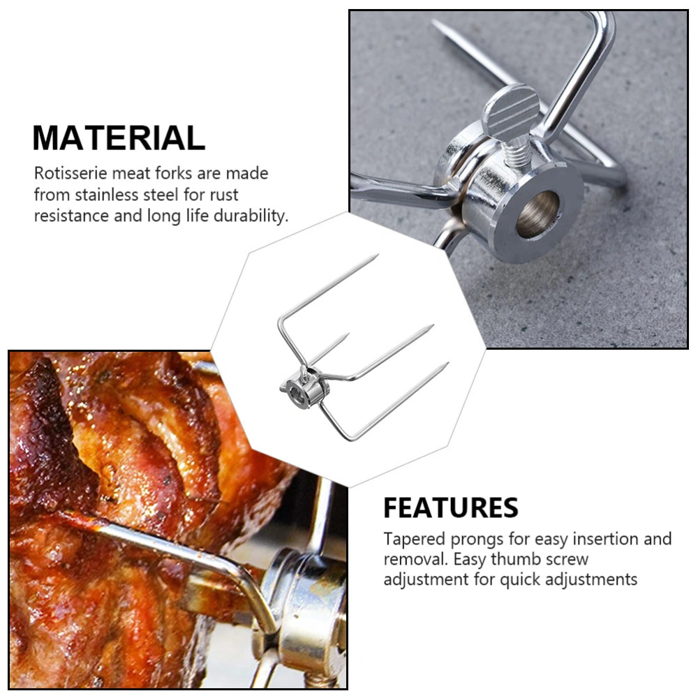 Universal Rotisserie Spit Fork Grill Rotisserie Meat Fork Barbecue Accessories