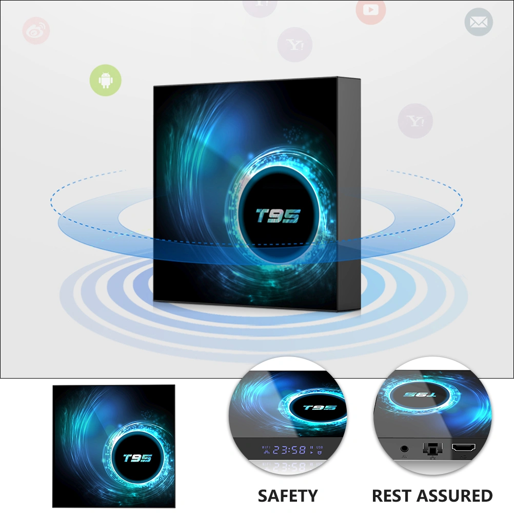 6K TV Box 10 TV Network Box Video Media Player 2+16GB with EU Plug