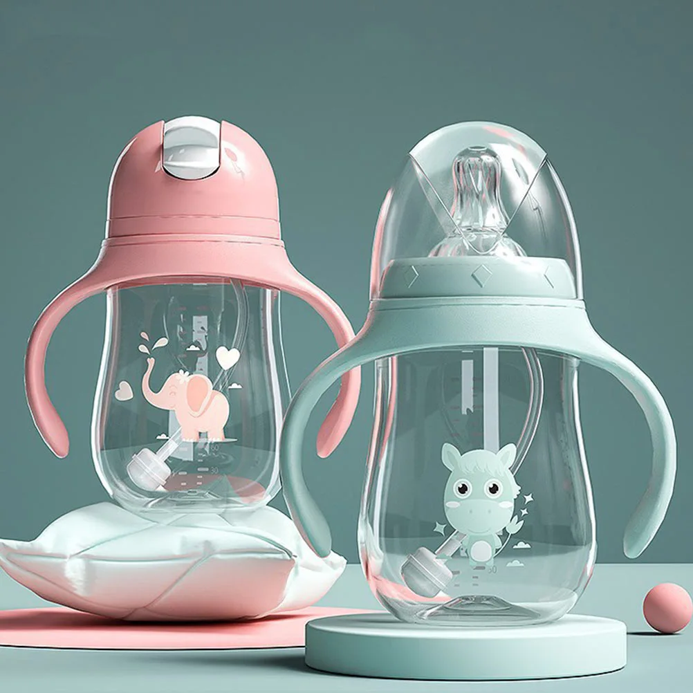 1pc 240ml Feeding Bottle Wide Aperture Milk Bottle Wide-bore Baby Bottle