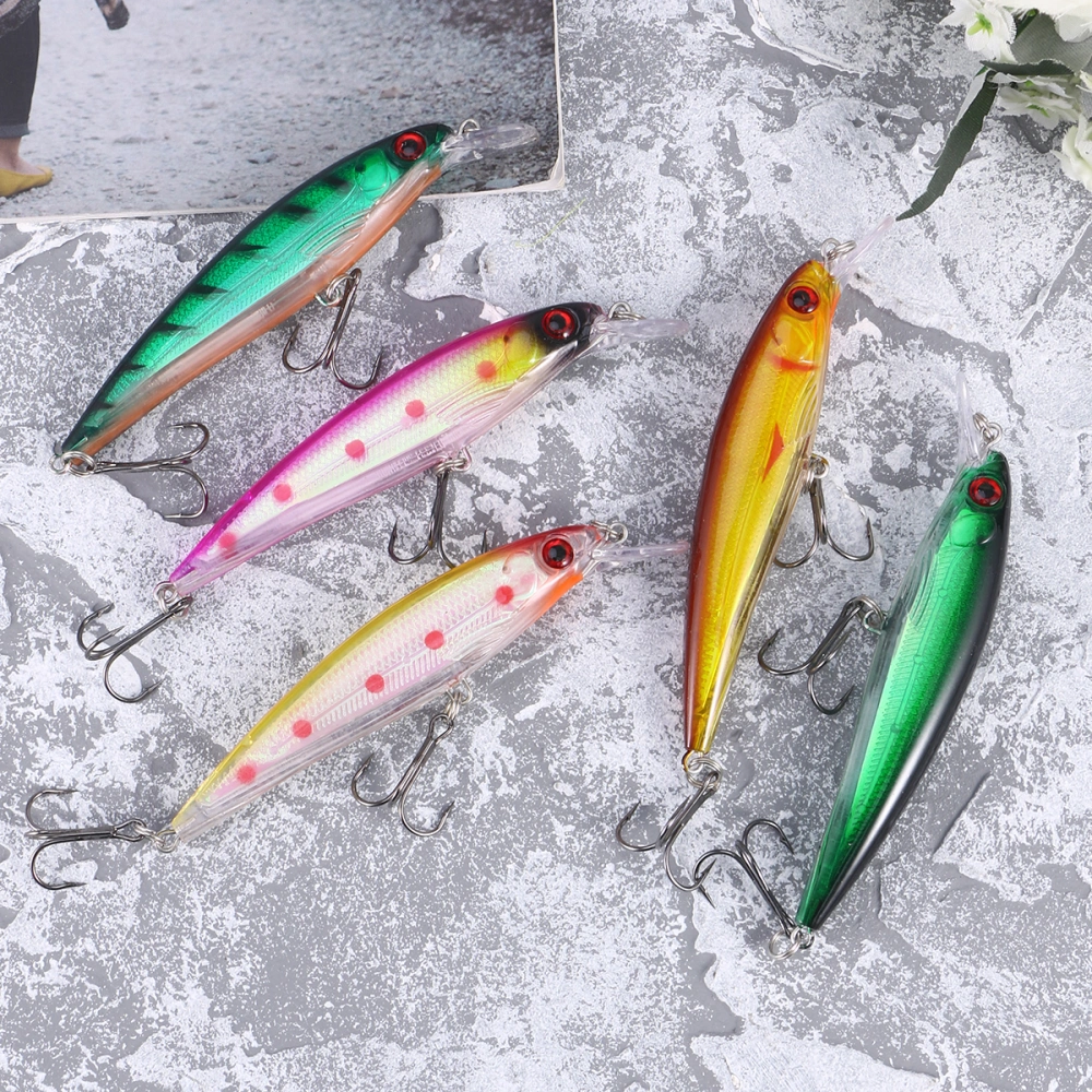 5pcs Lifelike Fishing Lures Bait Saltwater Freshwater Fishing  Supplies Bait