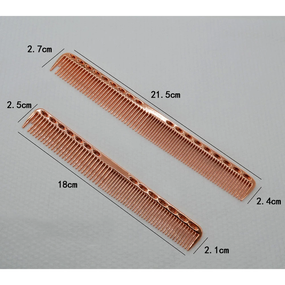 Barber Hair Salon Comb Special Hair Comb Hair Smoothing Comb Creative Hairdressing Comb Hair Accessory for Woman Girl (S Size, Rose Gold)