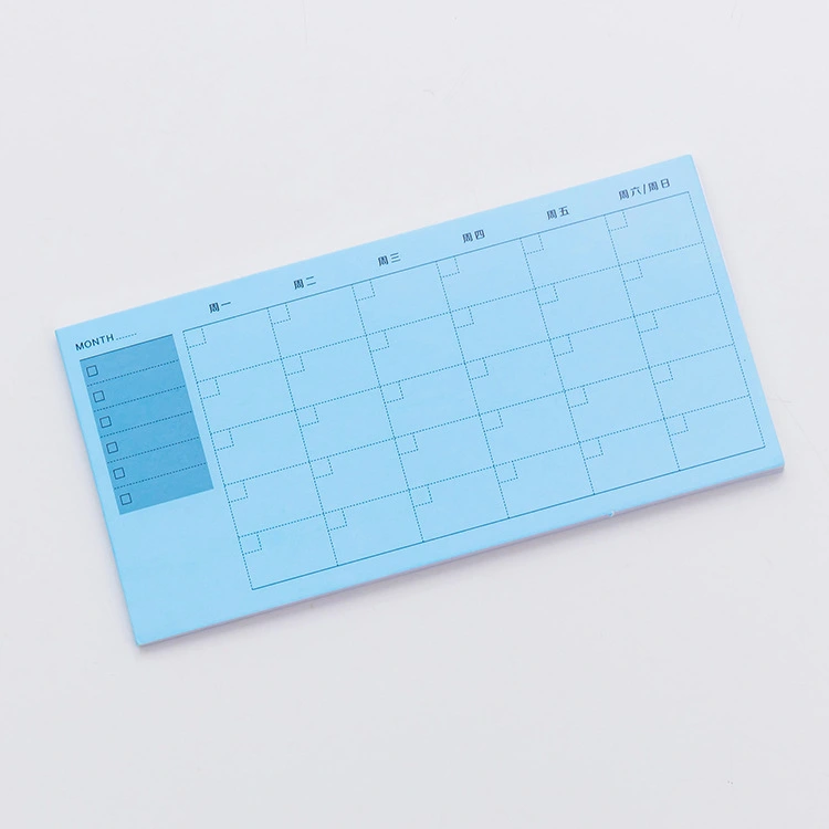 6Pcs Daily Plan Memo Pad Adhesive Massage Pad Schedule Plans Memo Pad Portable Memo Pad