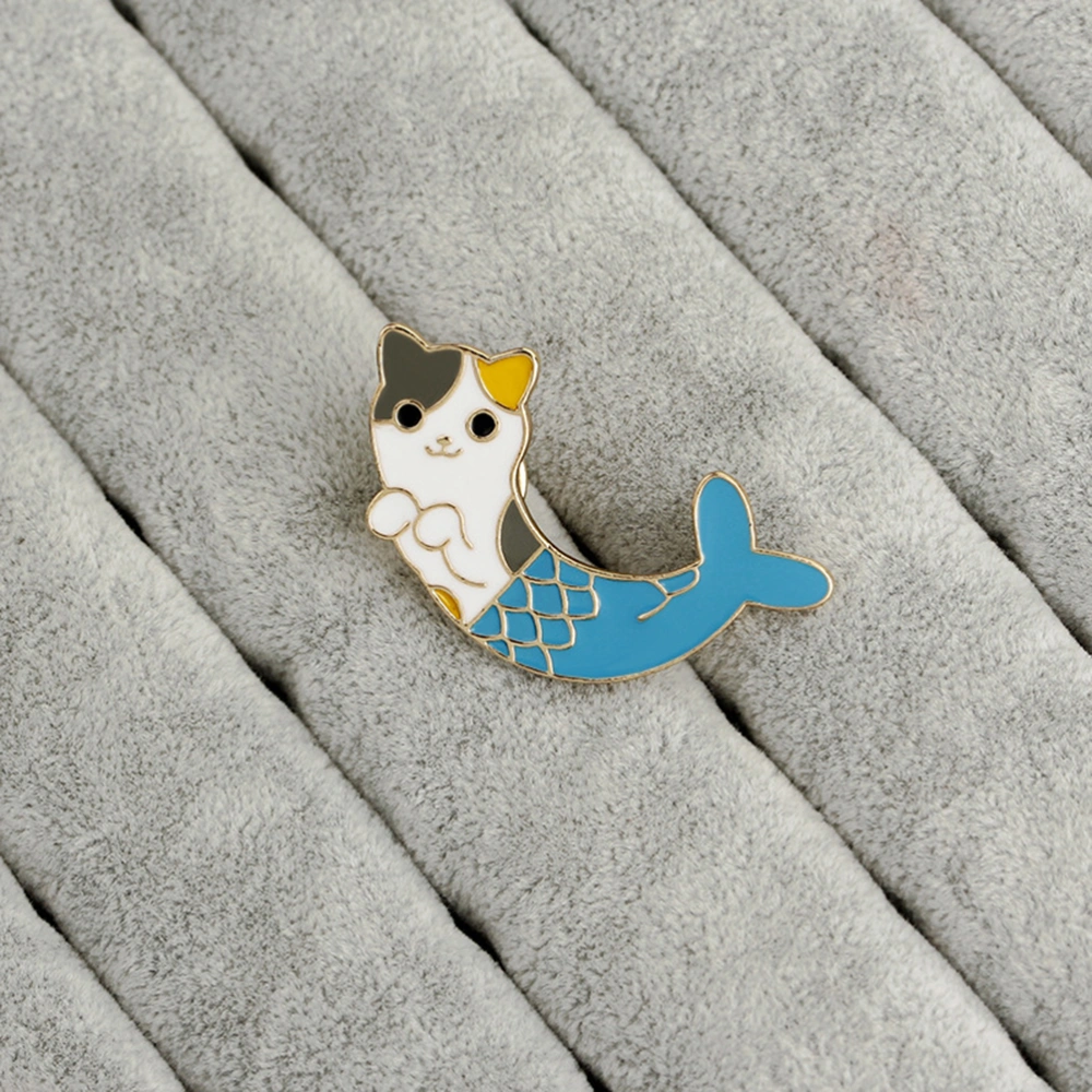 4pcs Mermaid Cat Brooch Jewelry Brooch Accessories Clothing  Animal Brooch Sweater Coat Brooches for Women