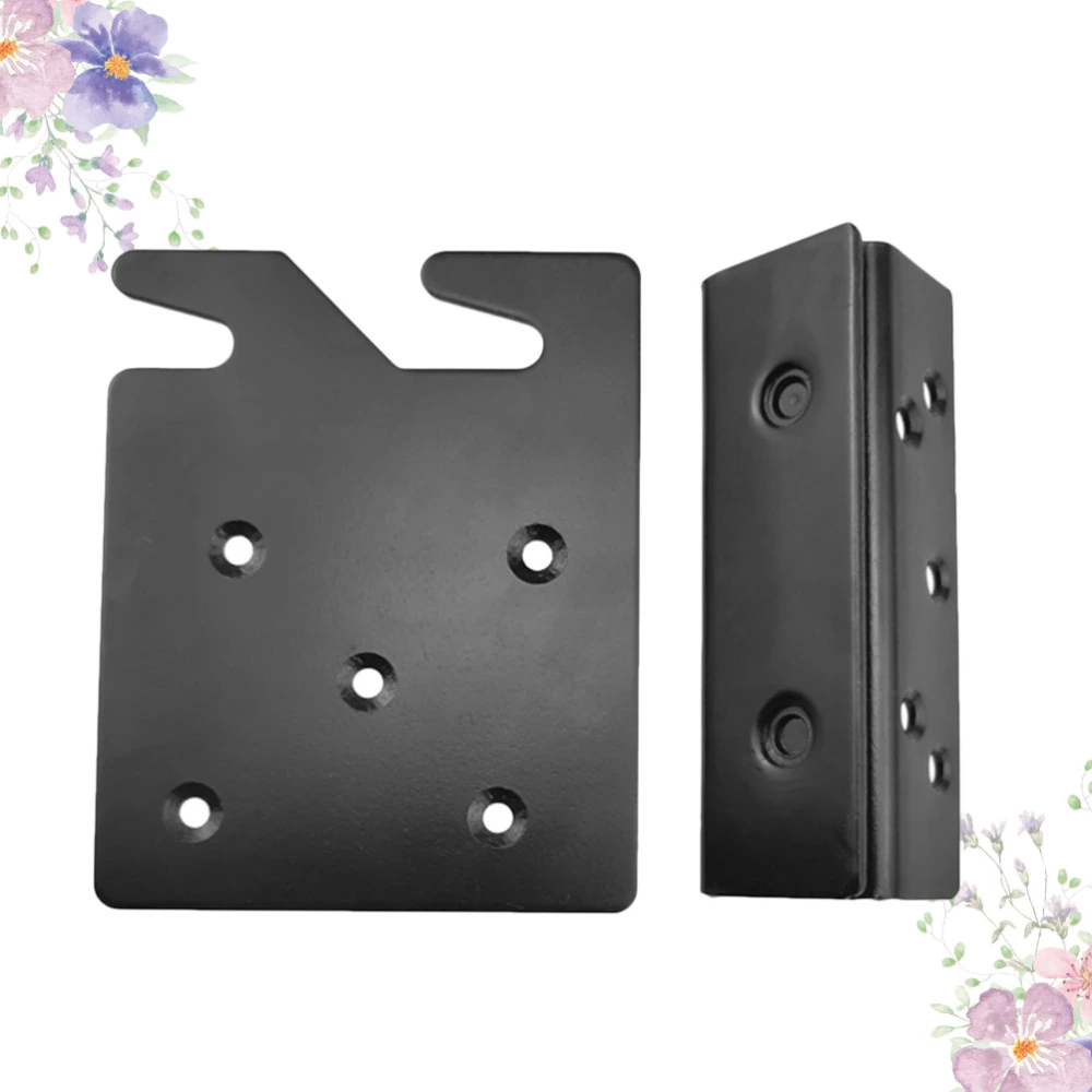 2Pcs Bed Hinge Screw Fixed Bed Hinge Hanging Bed Buckle Bed Hasp Bed Accessories Black