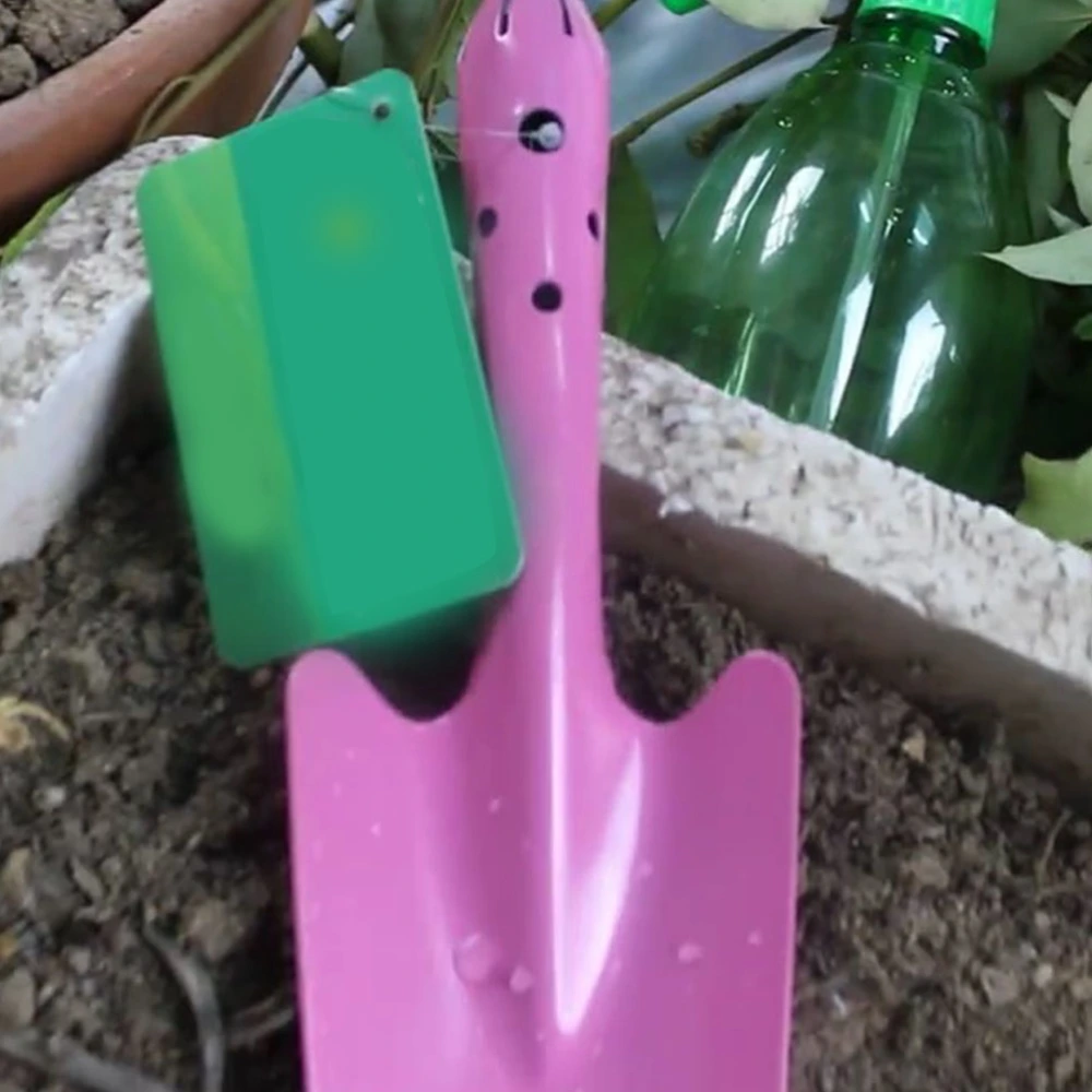 2pcs Durable Gardening Tools Outdoor Soil Spatula Seedlings Shovel Portable Planting Shovel for Garden Flower Plant (Pink)