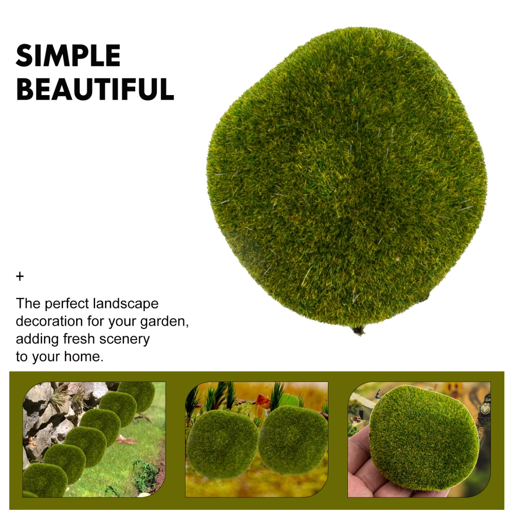 8Pcs Simulated Moss Stones Artificial Mossy Stones Simulation Mossy Balls