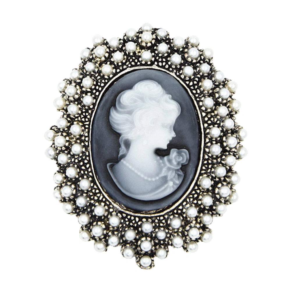 Retro Brooch Beautiful Queen Victoria Decorative Brooch for Scarf Bag Clothes