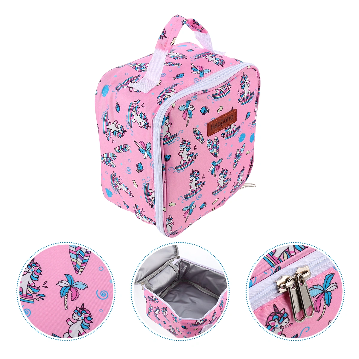 1pc Oxford Unicorns Printed Tote Lunch Bag Children Lunch Storage Bag Handbag