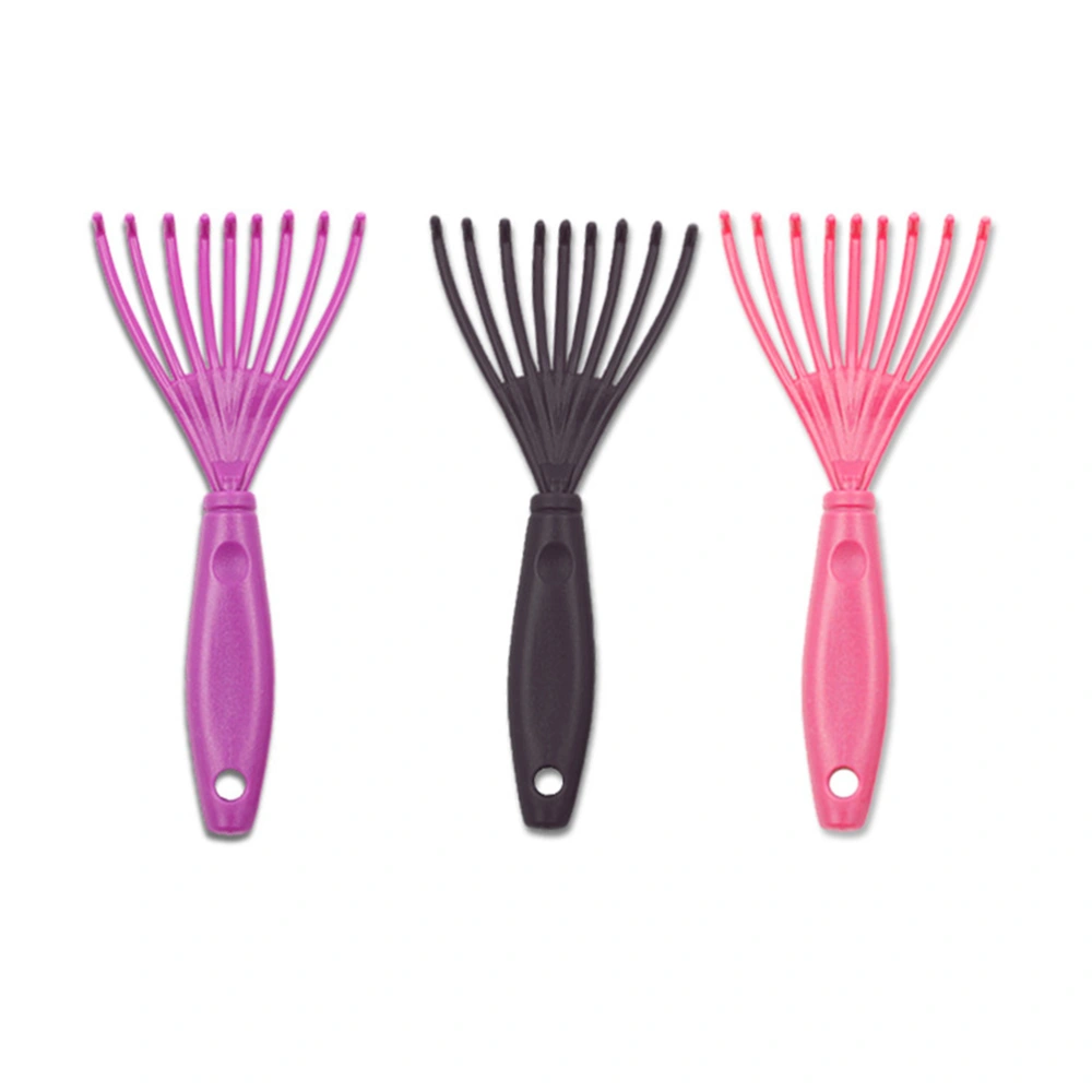 8pcs Hair Brush Cleaner Remover Women Handle Hair Comb Cleaning Brush Remover Tools for Home Salon (Random Color)