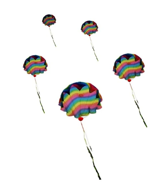  2pcs Hand Throw Parachutes Toys Outdoor Parachutes Toys Scientific Experiment Parachutes Toys