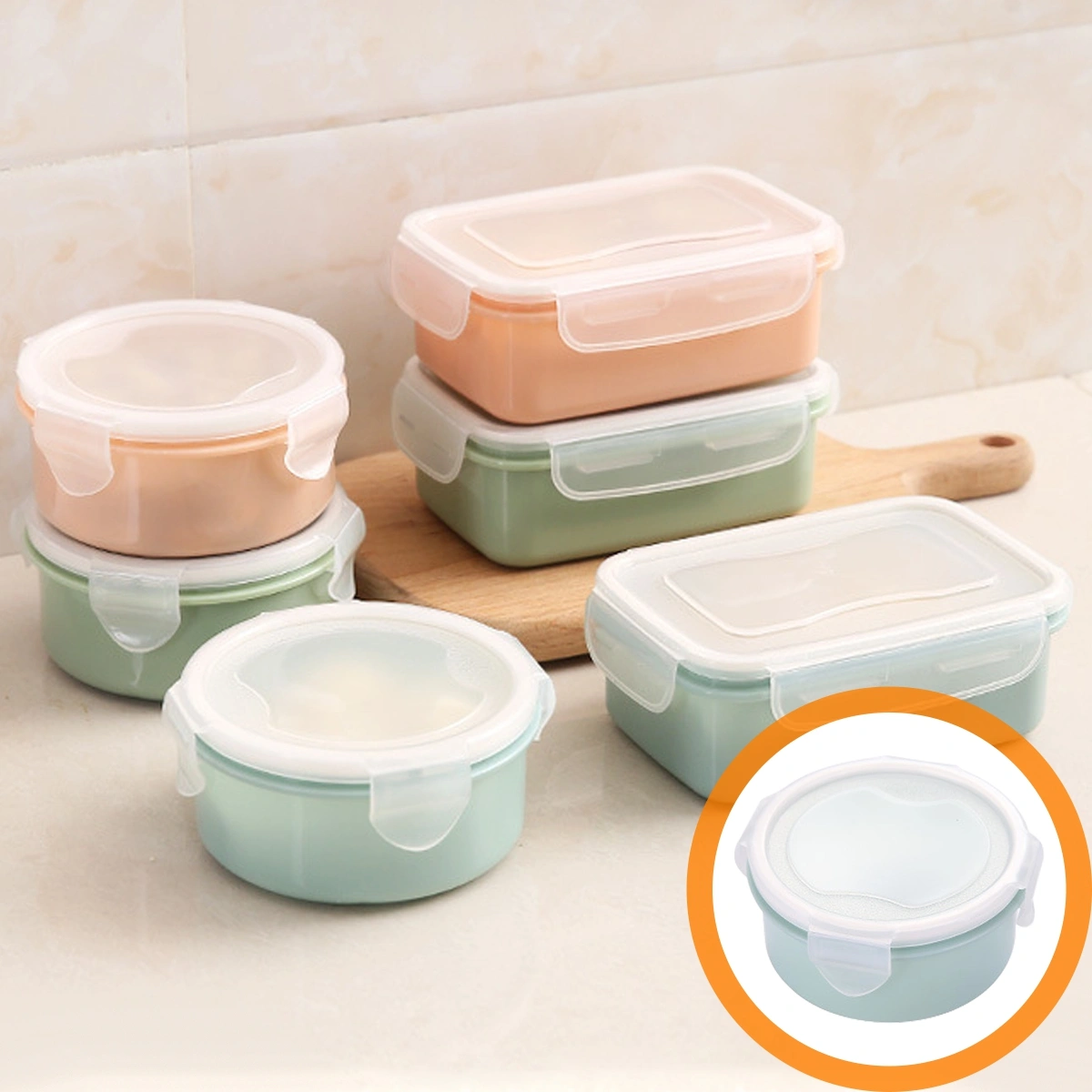 5pcs Food Storage Containers with Lids Lunch Boxes Fridge Food Containers