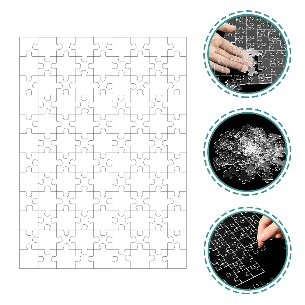 108Pcs Clear Jigsaw Puzzle Educational Game Toy for Children Kids Early Learning