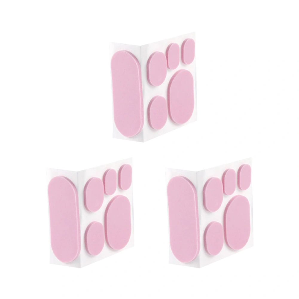 3 Sheet/18 Pcs Blisters Anti-abrasion Sticker Foot Sole Stickers Adhesive Blister Patches Toe Protectors for Foot Care for Men Women (Pink)