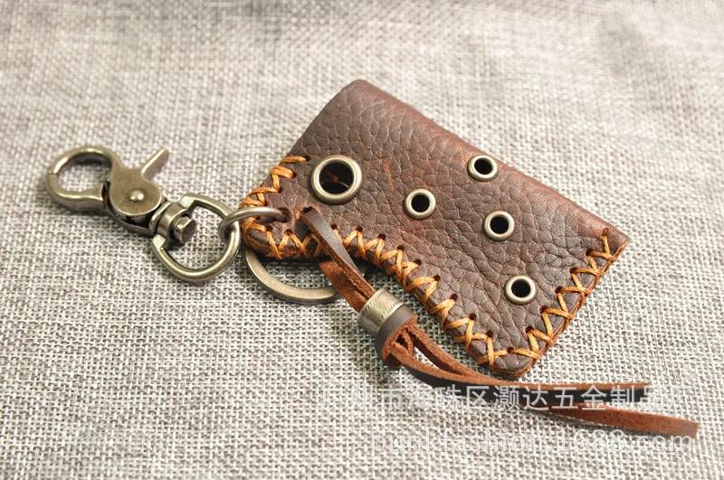 Leather Lighter Case Holder Lighter Leather Sleeve with Buckle Creative Key Chain