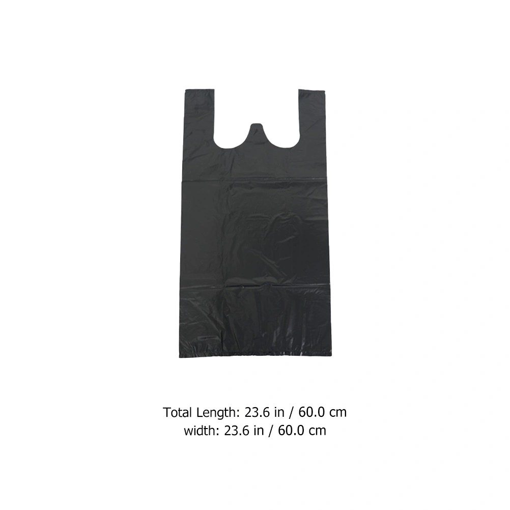 60pcs Handle Rubbish Bags Toilet Black Trash Liners Disposable Trash Bag