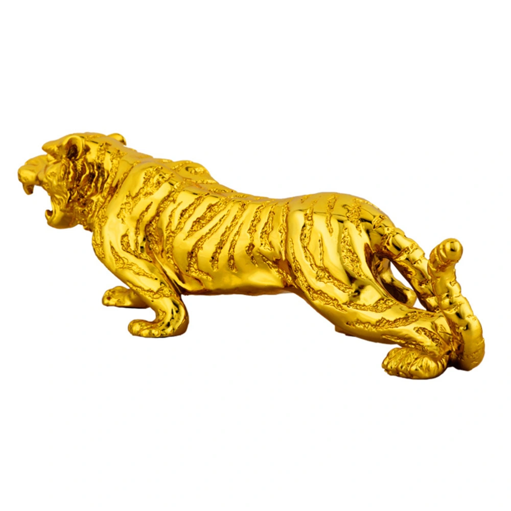 Resin Craft Vivid Tiger Figurine Small Ornament Small Resin Tiger Adornment