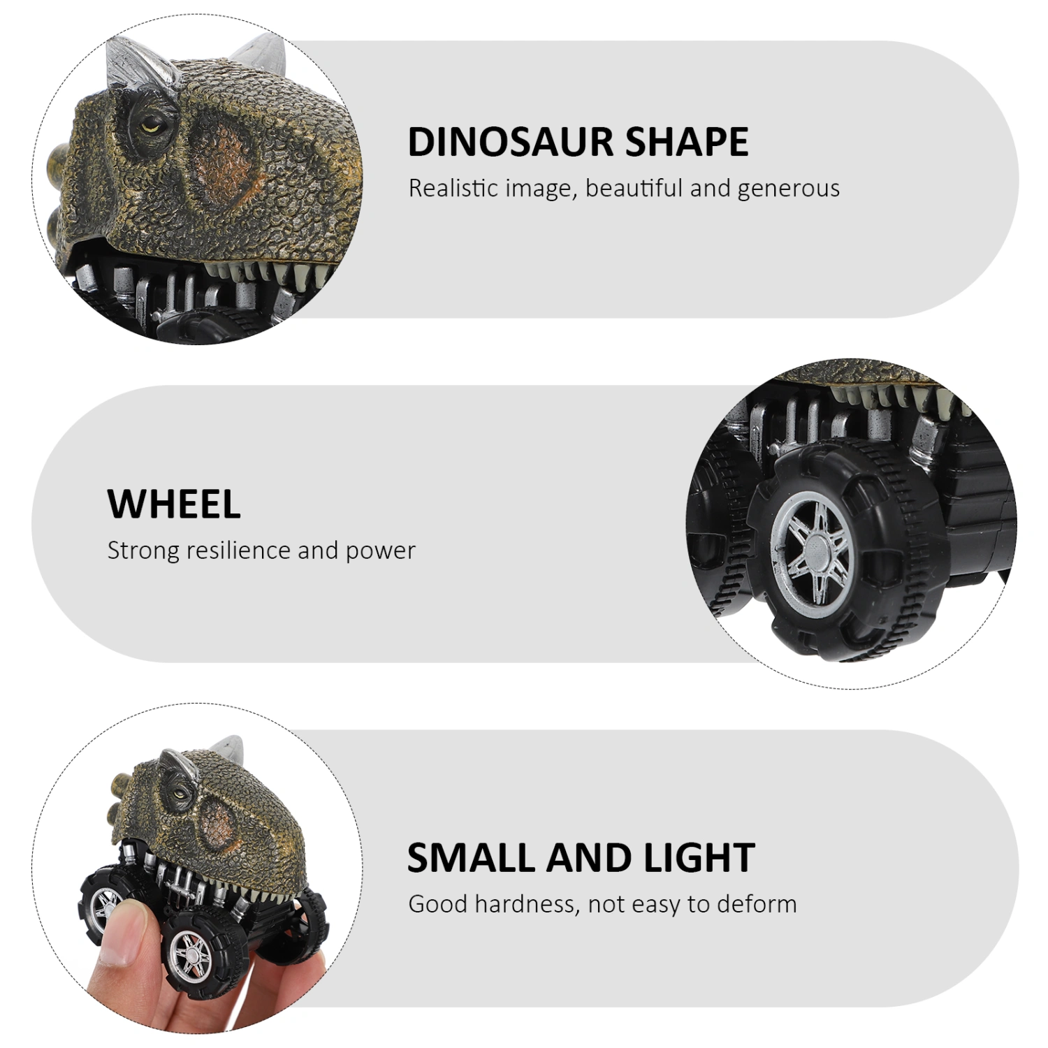 1Pc Adorable Dinosaur Inertia Pull-back Vehicle Kids Toys Kids Educational Toy