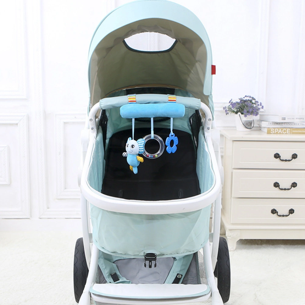 Infant Baby Plush Adorable Animal Rattle Stroller & Car Seat Hanging Toy Pram Crib Mobile Toy Gift for Boys and Girls (Elephant)