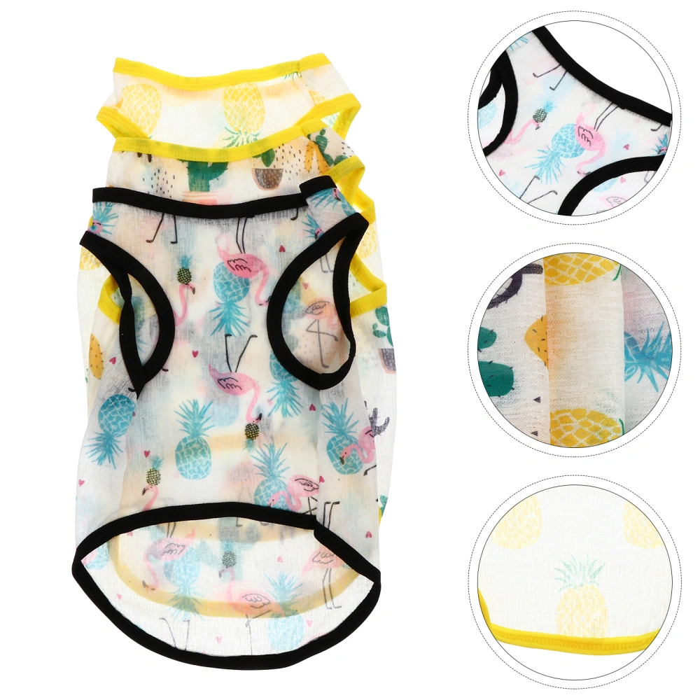 3pcs Breathable Dog Shirts Sleeveless T-Shirt Puppy Vest Clothes Apparel Outfits