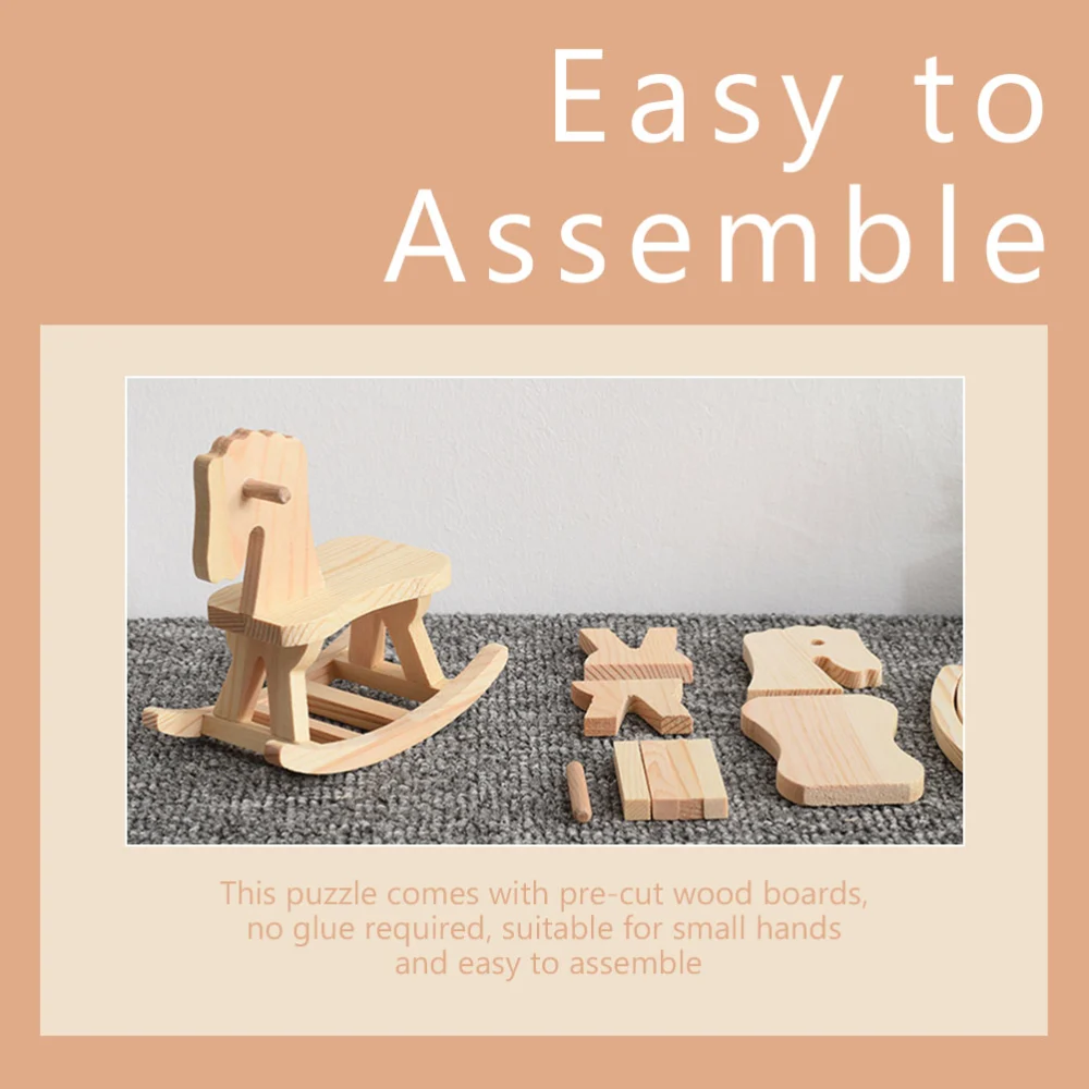 Wooden Assembly Toy Kids DIY Toy Simulated Assembly Model Toy DIY Wooden Plaything