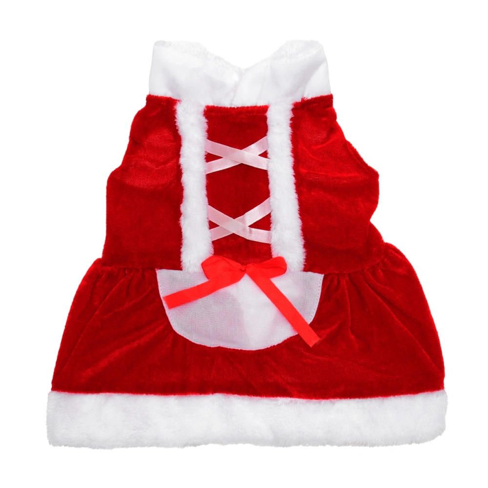 Christmas Dog Dress Winter Pet Dog Skirt Lovely Fashion Xmas Puppy Costume Cold Winter Days Pet Clothing (Size XS)