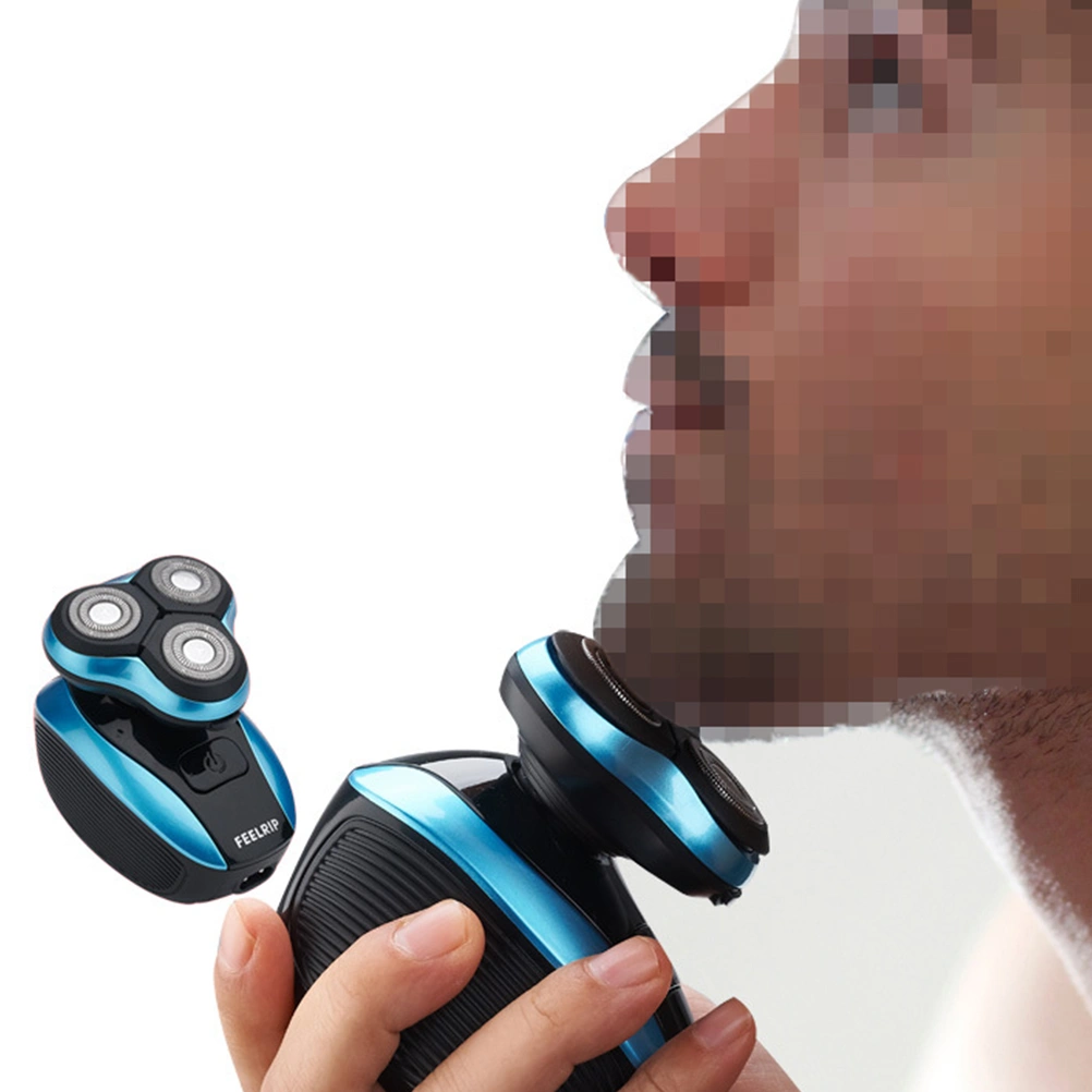 1 Set Shave Head Machine Three Head Electric Razor Rechargeable Waterproof Head Shaving Electric Shaver Smart Shaver