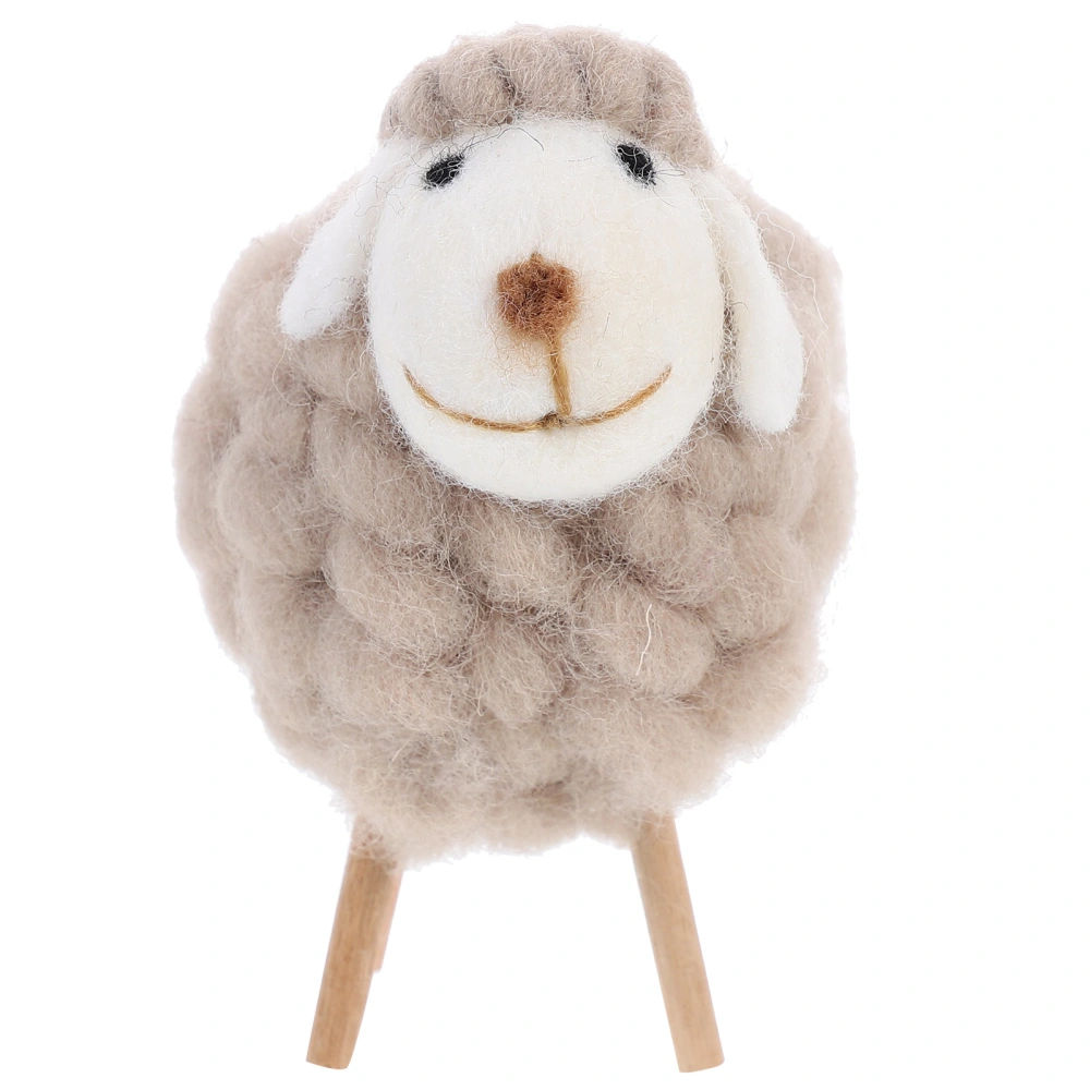 Creative Wool Felt Sheep Doll Christmas Decoration Desktop Small Ornaments