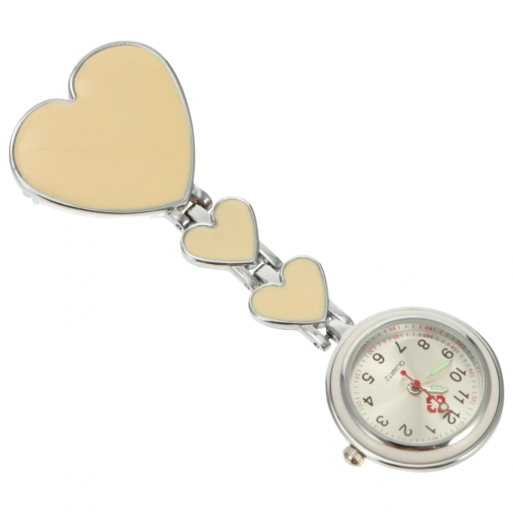 1pc Love-shaped Nurse Pocket Watch Professional Hanging Watch Portable Watch