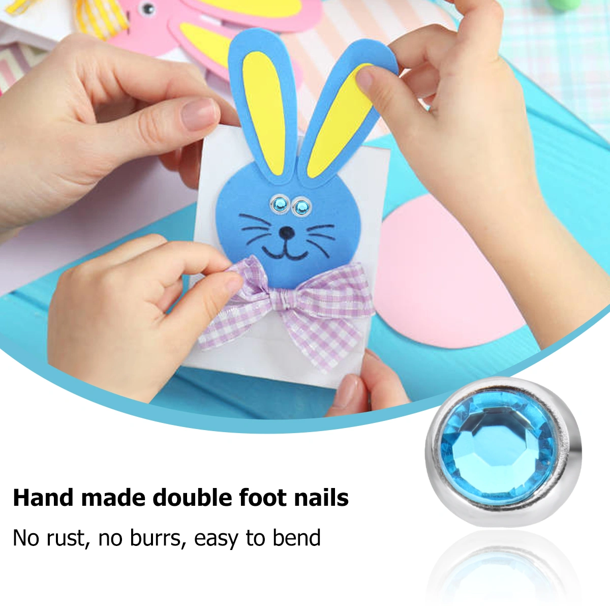 50Pcs Decorative Brads Scrapbooking Brads Handmade Nail Adorable DIY Brads DIY Accessories Assorted Color