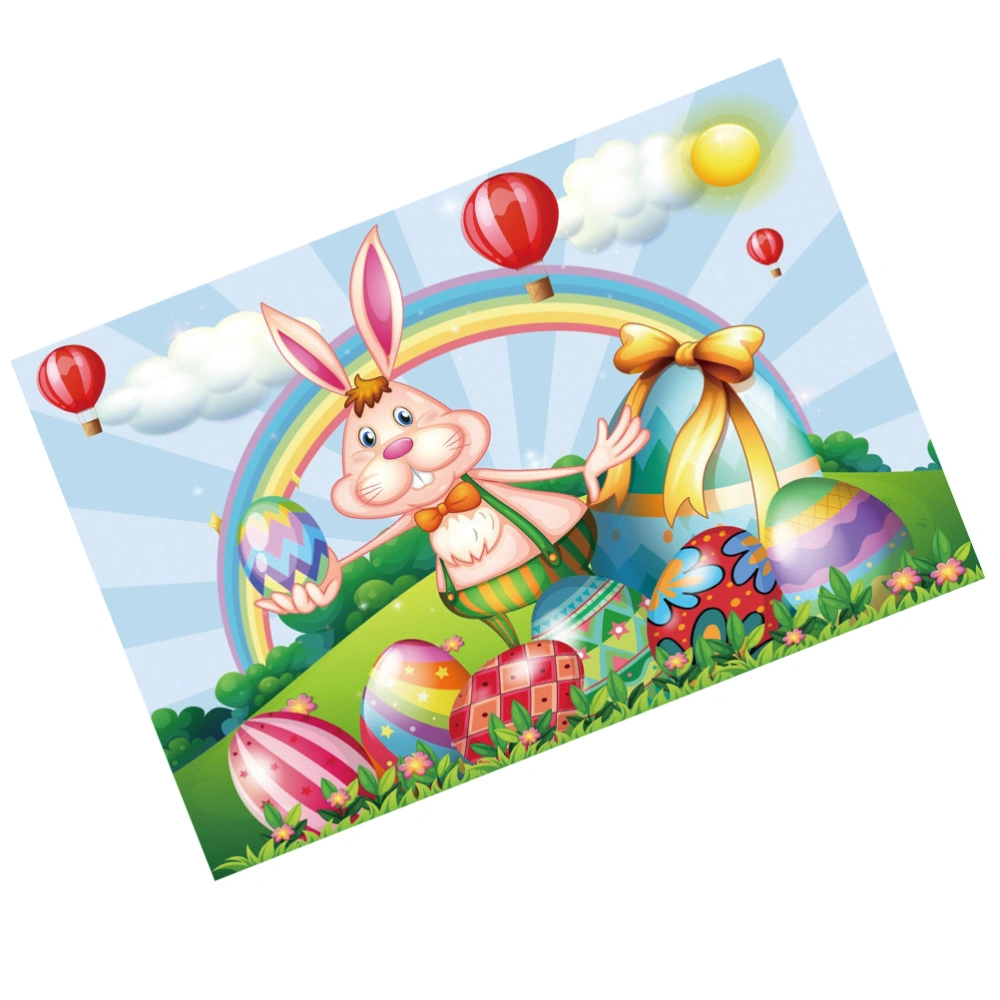 1Pc Easter Photography Cloth Cartoon Easter Bunny Easter Eggs Photo Backdrop