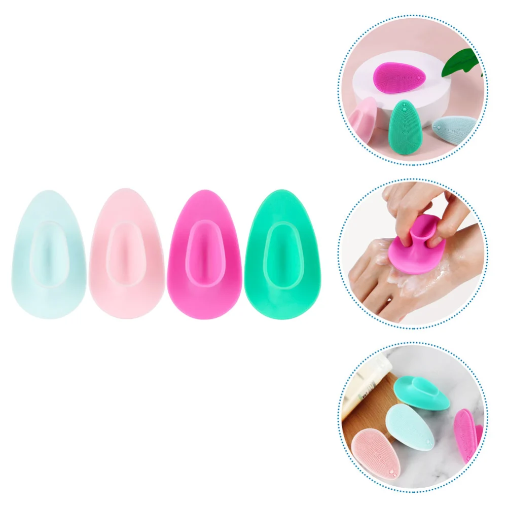 4Pcs Skin Care Brushes Face Scrubbers Silicone Face Brush Face Cleaning Brushes for Girl Use