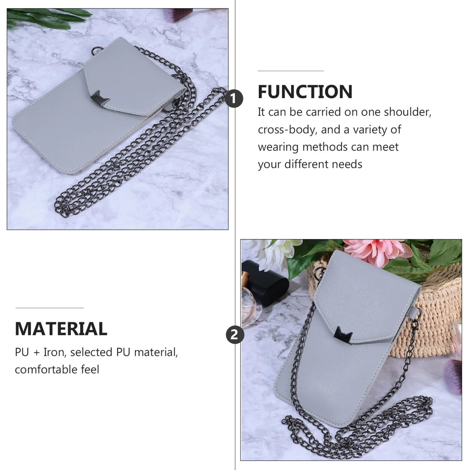 1pc Fashionable Cross Body Bag Messenger Pouch Touch Screen Cellphone Bag