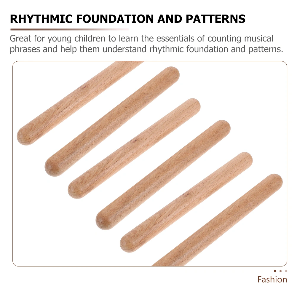 20Pcs Wooden Rhythm Sticks Kids Music Sticks Classroom Rhythm Sticks Musical Instruments for Kids