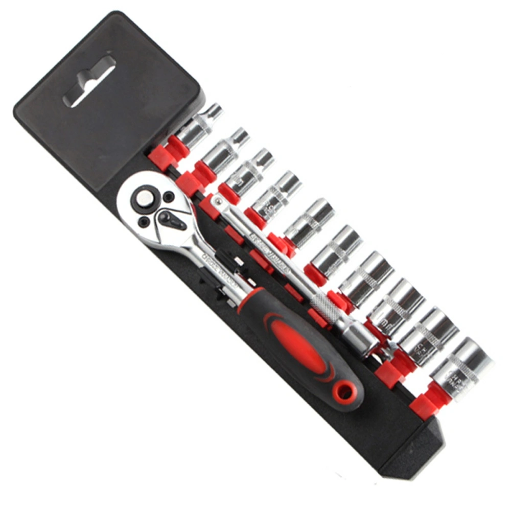 12 in 1 1/4 Ratchet Wrench Spanner Repair Tool Wrench Screwdriver Set for Car Motorcycle Fixed Gear Bike