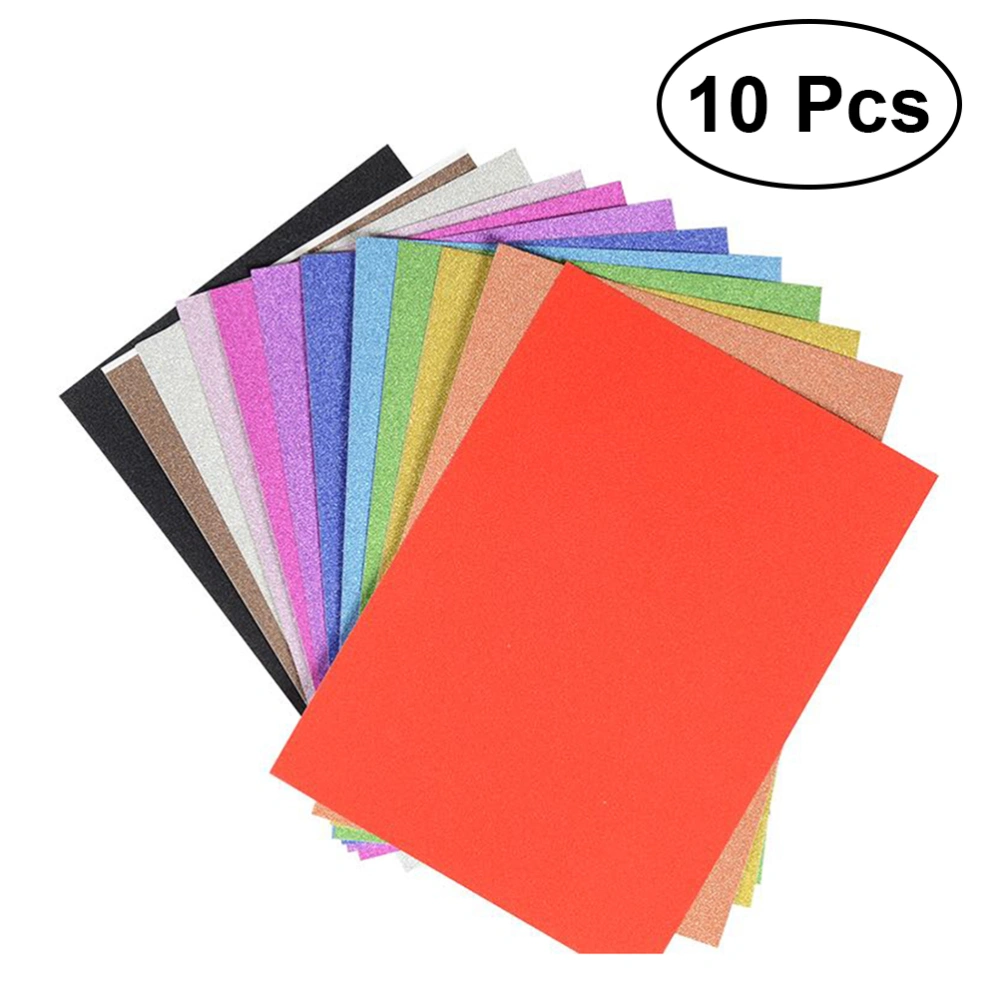 10pcs Adhesive Back Felt Sheets Fabric Sticky Back Sheets Self-Adhesive Durable Multi-purpose for Art Making DIY Craft (Random Color)