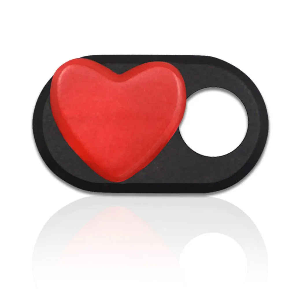 4pcs Laptop Camera Cover Slide Heart Shape Phone Camera Cover Webcam Blocker