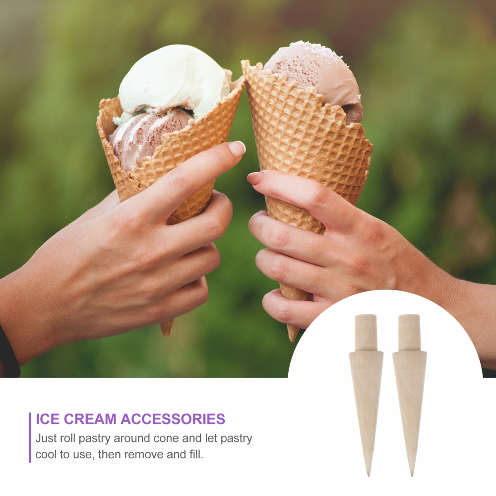 2pcs Ice-cream Cone Molds DIY Baking Tools Roller Craft Cake Molds Kitchen Tools