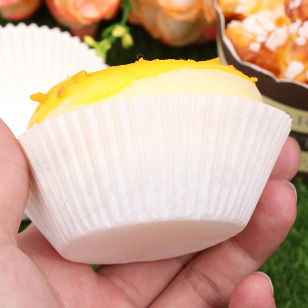 200pcs Disposable Cupcake Wrappers Muffin Paper Cups Lightweight Cupcake Cups Baking Supplies for Cakes Desserts Candies White